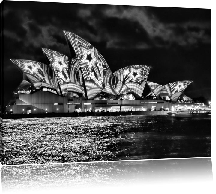 Pixxprint Sydney Opera House als Leinwandbild/Grösse: 100x70 / Wandbild/Kunstdruck/fertig bespannt,