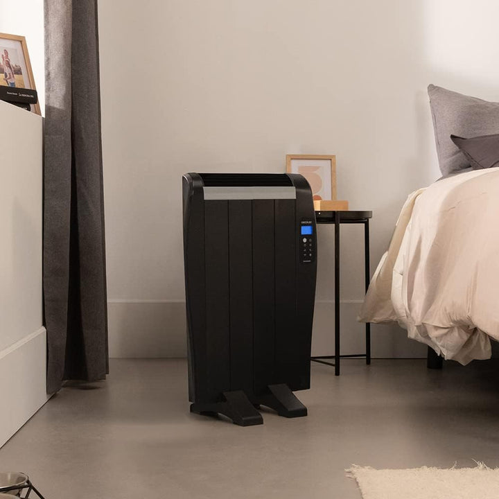 Cecotec Flachheizkörper mit Fernbedienung ReadyWarm 800 Thermal Black. Mit 4 Heizrippe und 600 W, LC