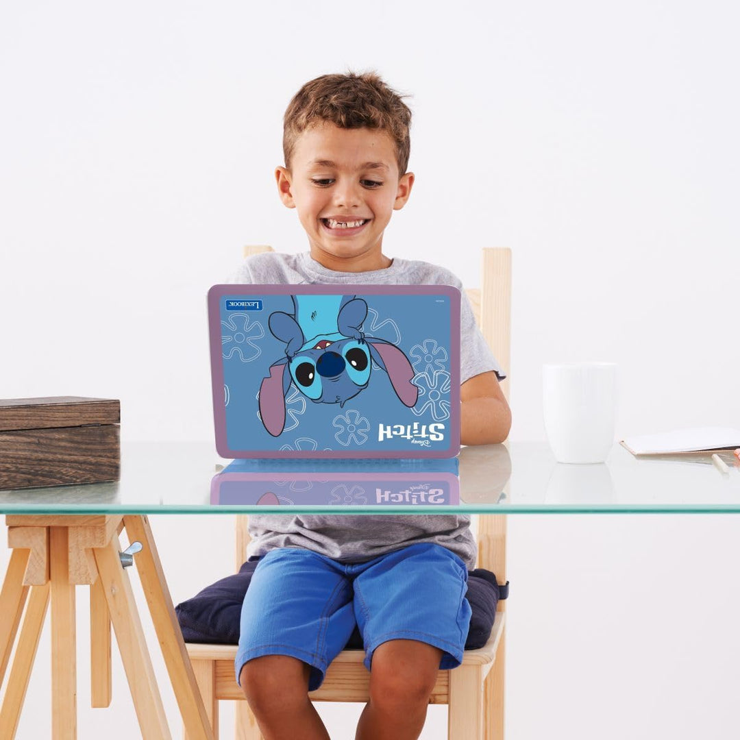 Lexibook, Disney Stitch, Bilingualer Lern-Laptop Disney Stitch, 170 Aktivitäten auf Englisch/Deutsch