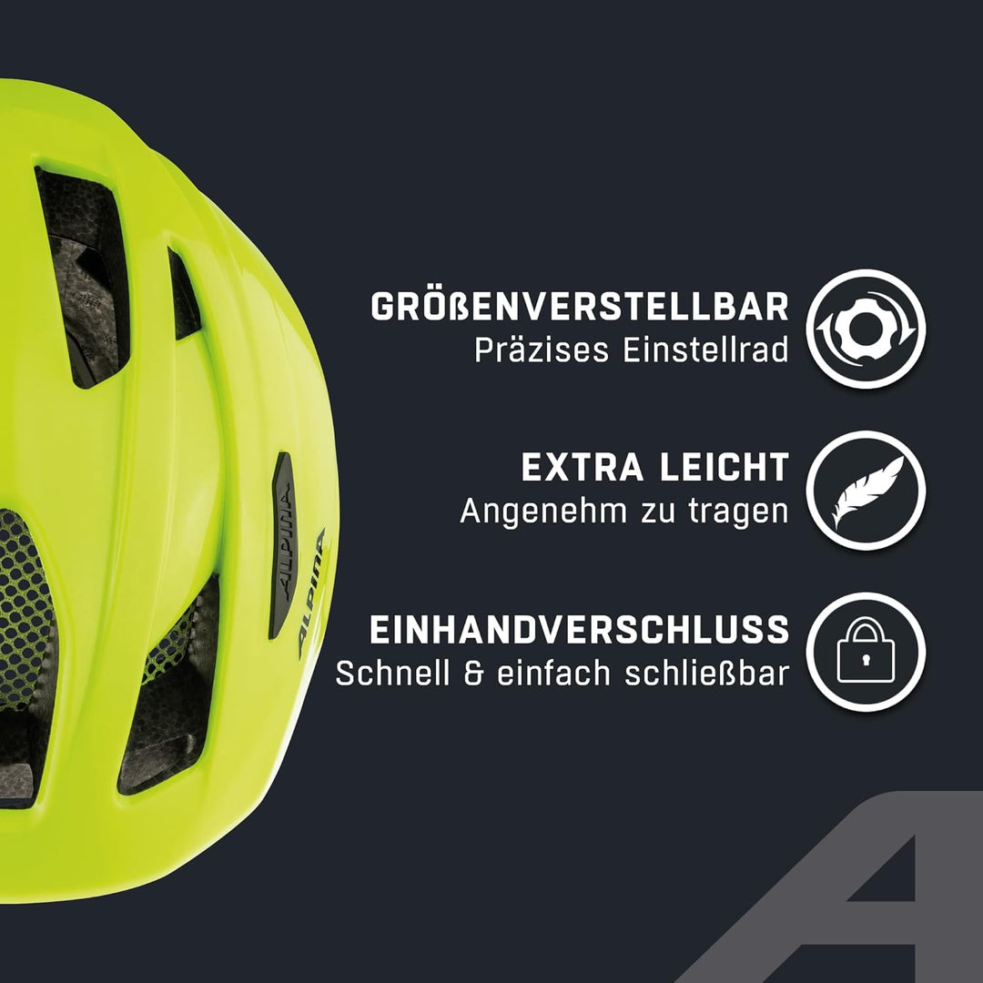 ALPINA PICO FLASH - Beleuchteter, Leichter & Bruchfester Fahrradhelm Mit Fliegennetz Für Kinder be v