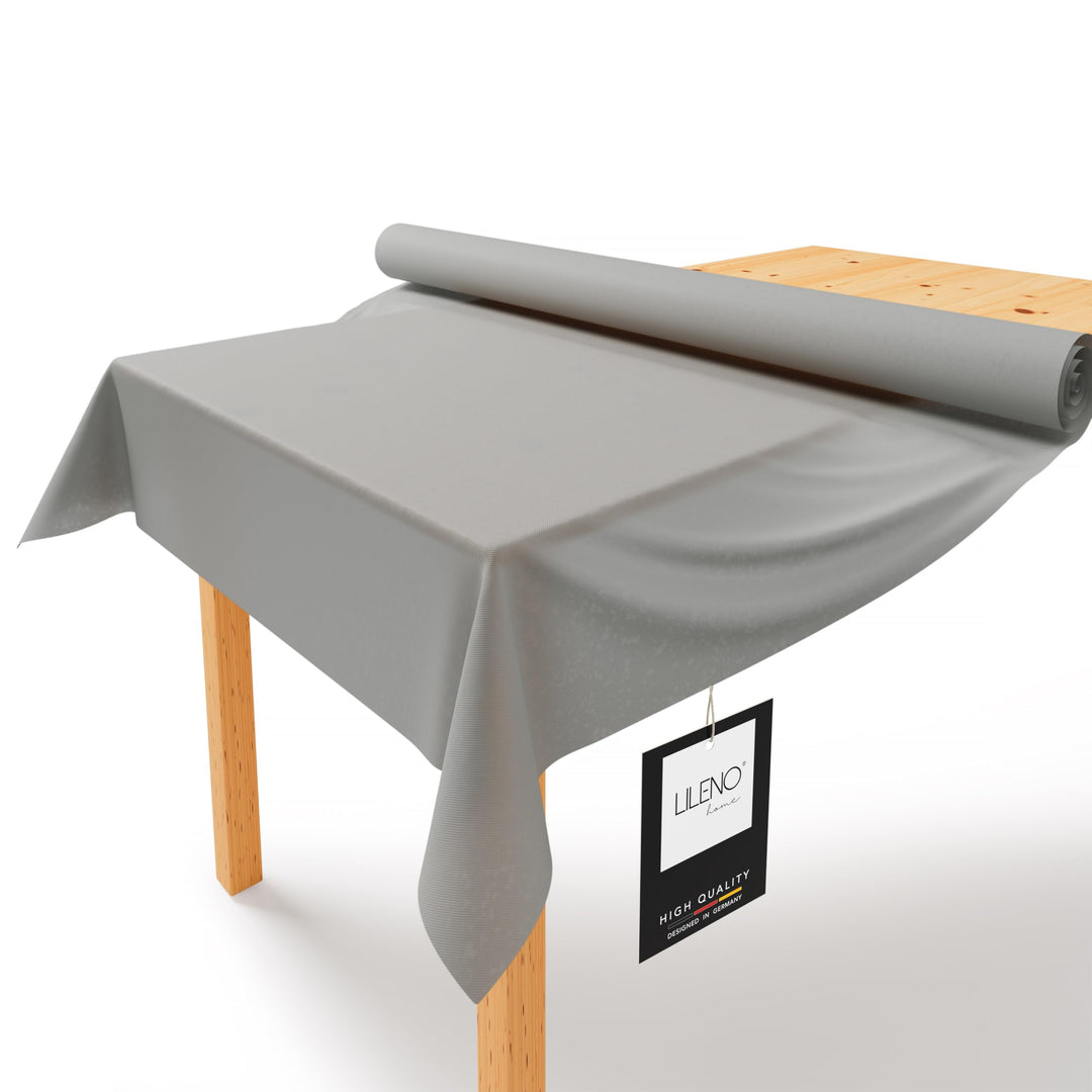 LILENO HOME Tischdeckenrolle 1,10 x 25 m - Tischdecke Mittelgrau aus Vlies - Stoffähnlich, abwaschba