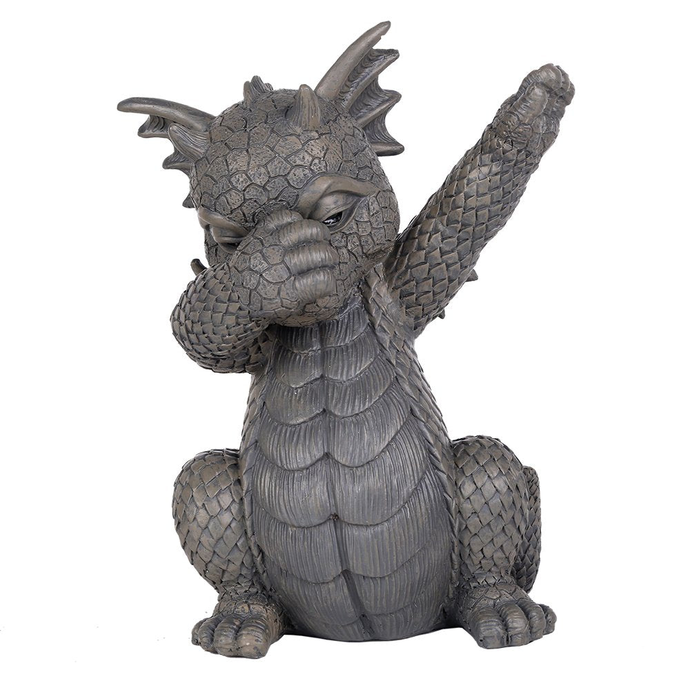Pacific Giftware Gartenfigur Drache Dab Tanzfigur 24 cm - Gartendrache Fantasy Deko Statue Garten Fi