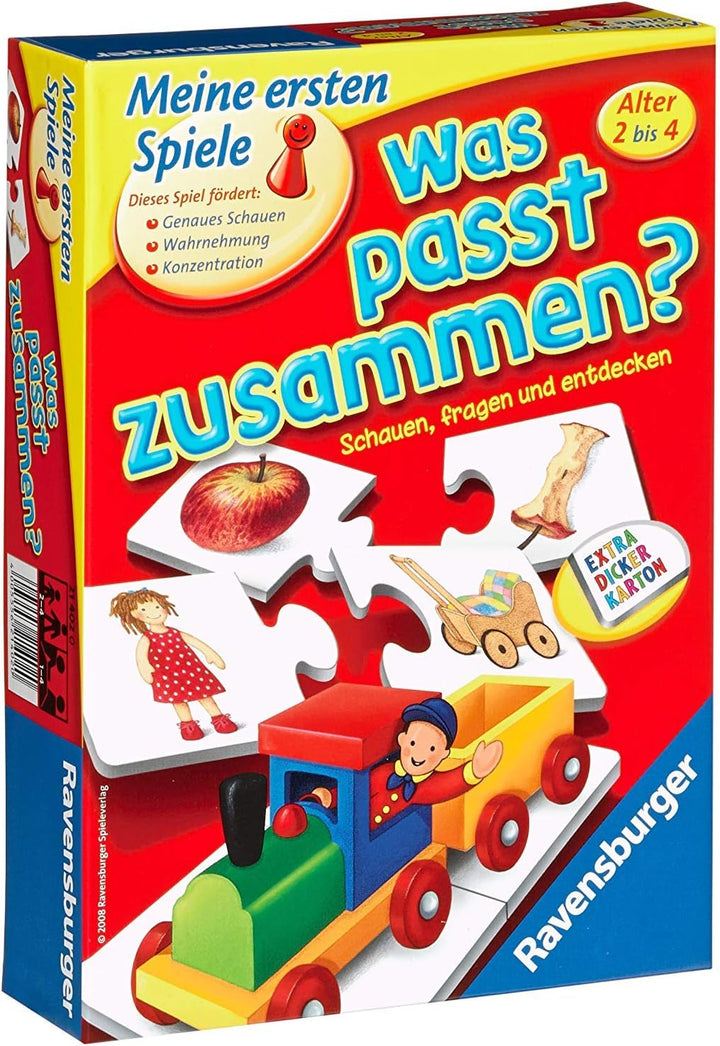 Ravensburger 21402 - was passt zusammen? - Puzzelspiel für Kinder & Mein Tier zu Mir - Puzzelspiel f