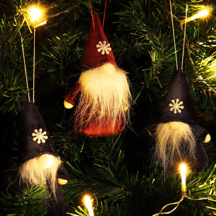 com-four® 12x Premium Weihnachtsmann-Anhänger 12cm - Deko für den Weihnachtsbaum, Christbaum-Figuren