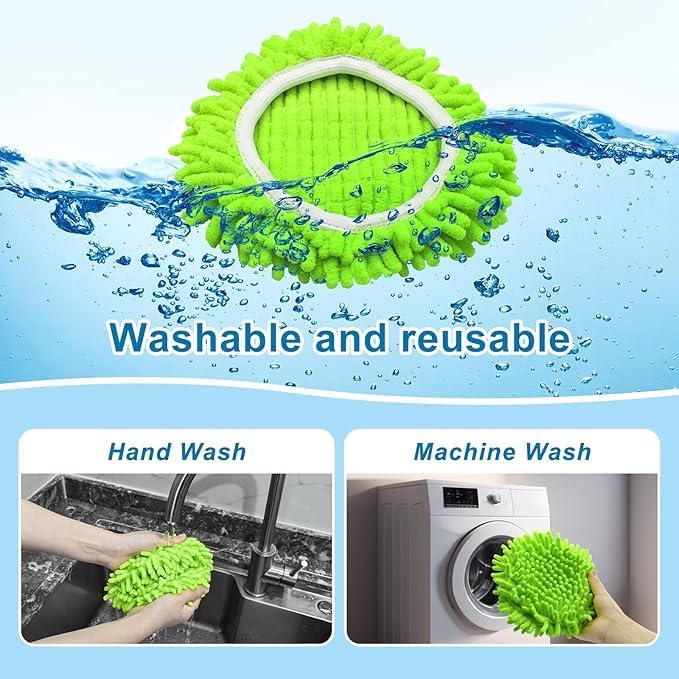 Drehmoppköpfe Mikrofaser Mop Pads für Wischmop Dreieck Spin Mop 360 Grad Drehmoppköpfe für alle Böde