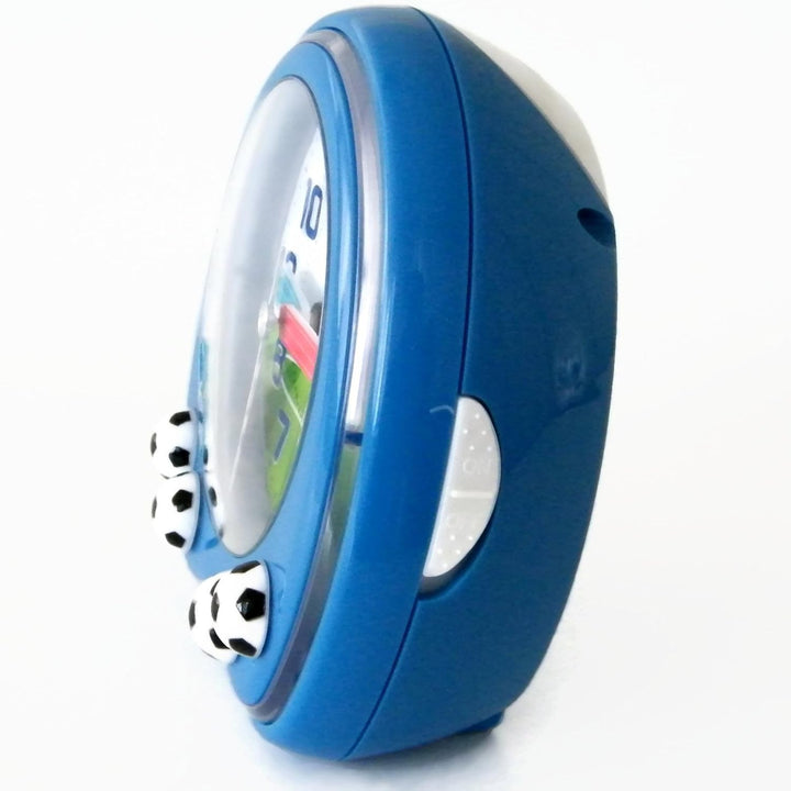 Atlanta Kinderwecker ohne Ticken mit Armbanduhr Fussball - 1719/5 KAU Blau, Blau