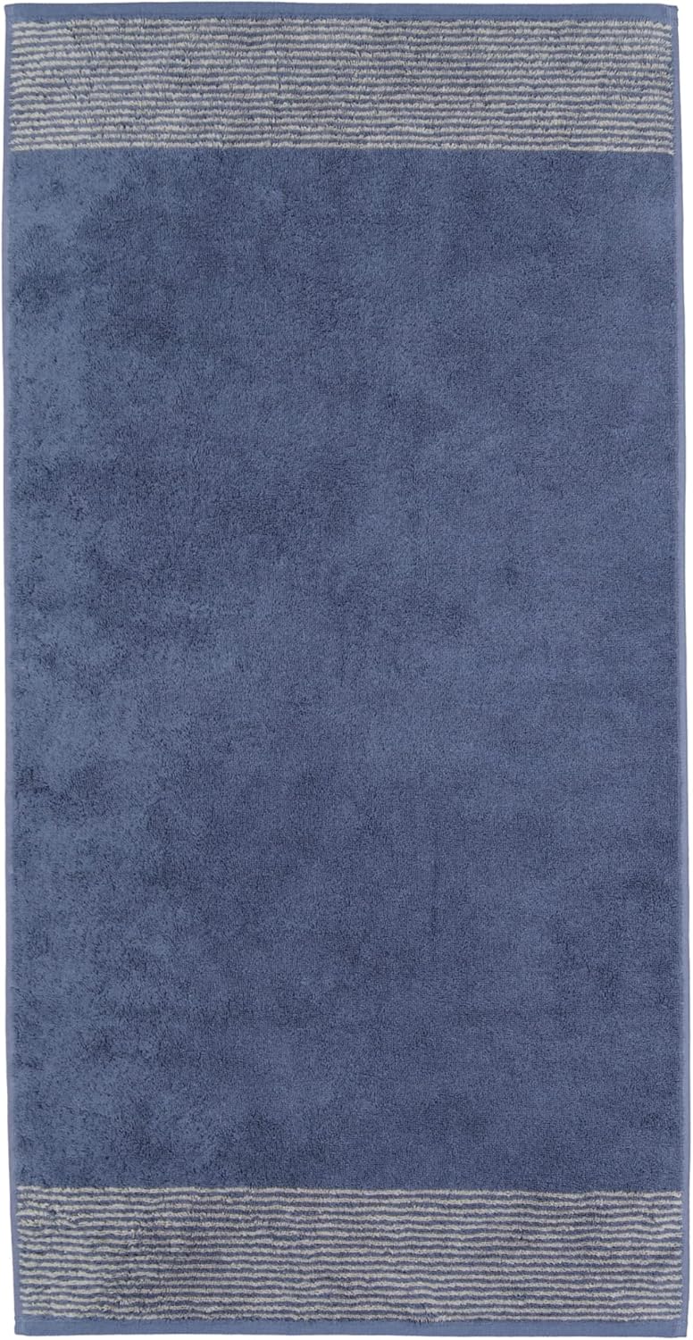 CAWÖ Home Handtücher Luxury Home Two-Tone 590 Nachtblau - 10 Duschtuch 80x150 cm, Duschtuch 80x150 c
