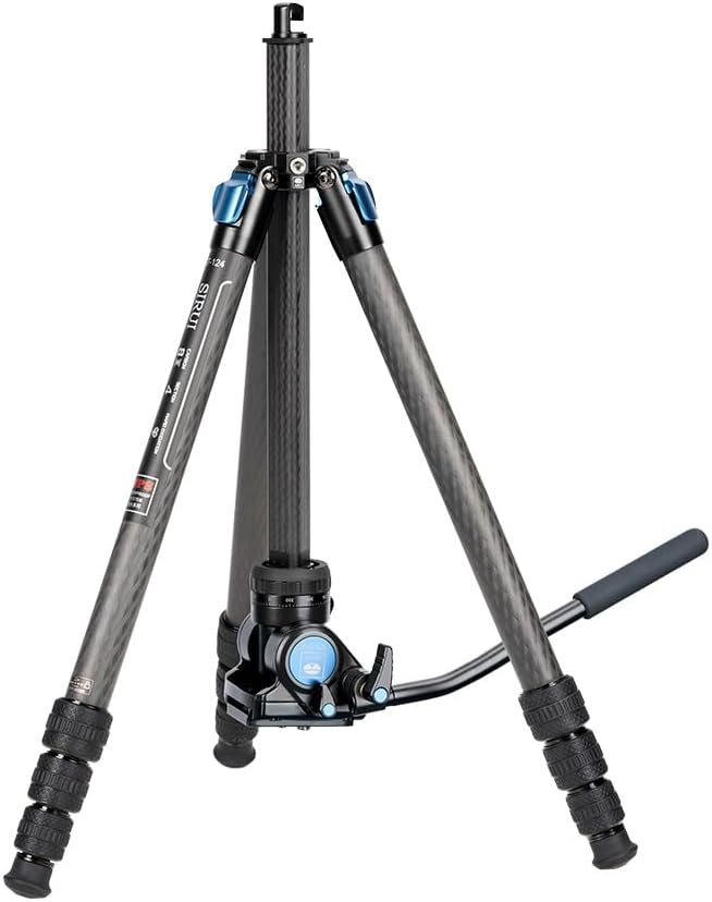 SIRUI ST-124+VA-5 Wasserdichtes Carbonfaser-Stativ mit Panorama-Fluid-Videokopf, dreieckige Mittelsä