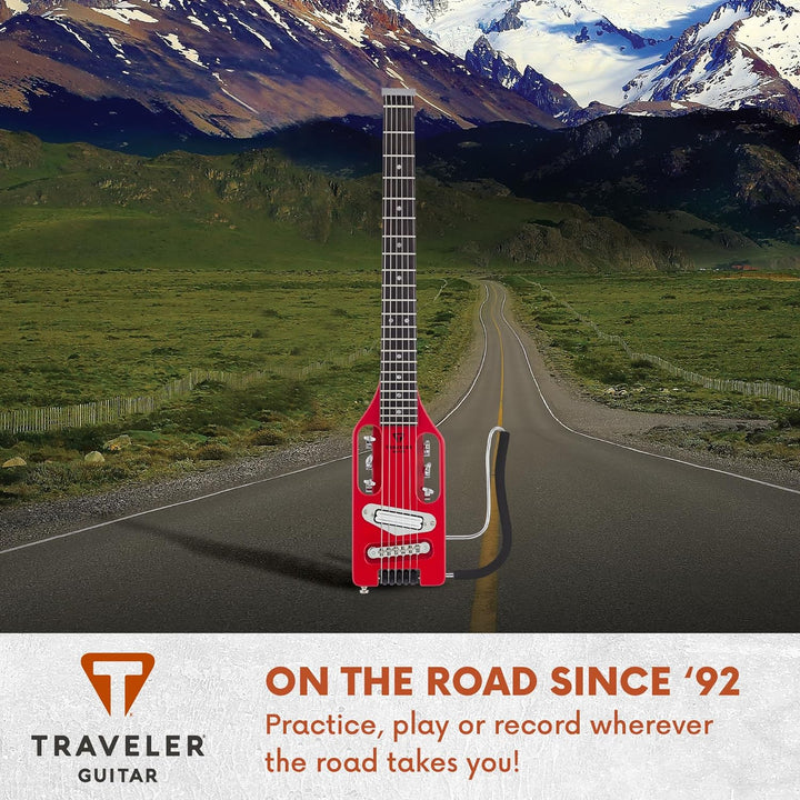 Traveler Guitar Ultraleichte Solid-Body E-Gitarre (ULE TRDG), Torino Red Torino Rot Guitar Griffbret