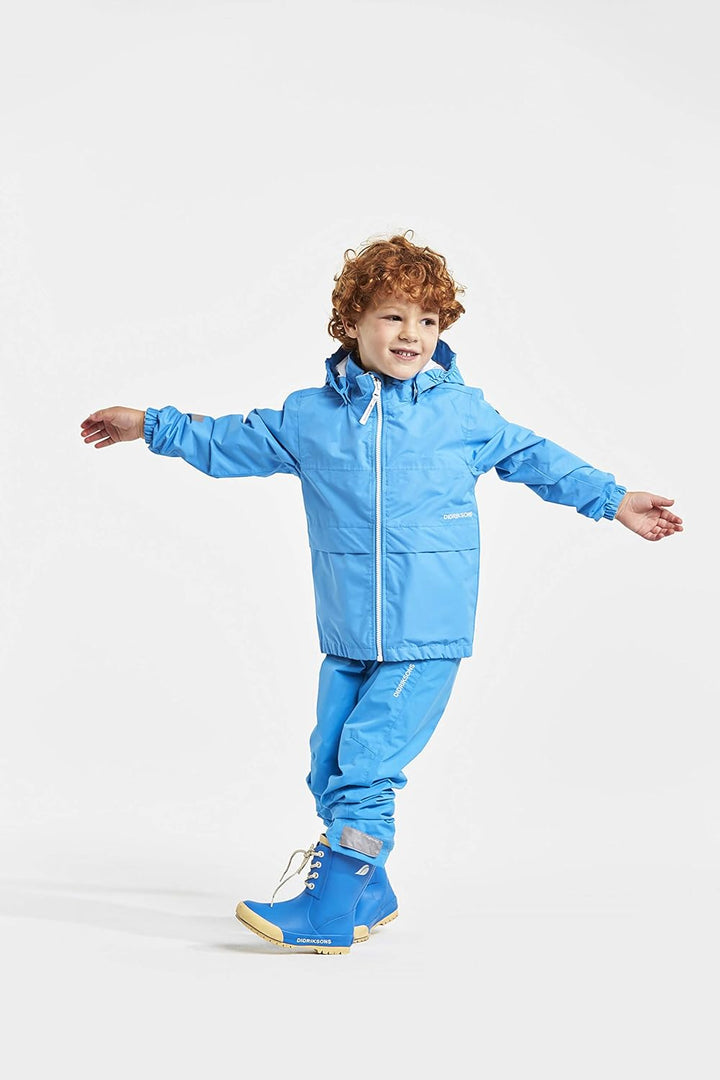 Didriksons 1913 Unisex Regenjacke Droppen mit reflektierenden Details Malibu Blue, 100