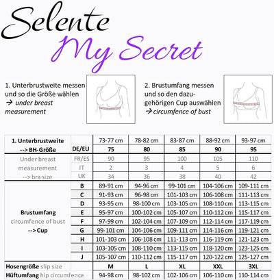 Selente My Secret attraktive Bademode (Bikini/Badeanzug) in grossen Grössen (C-Cup bis J-Cup) mit vo