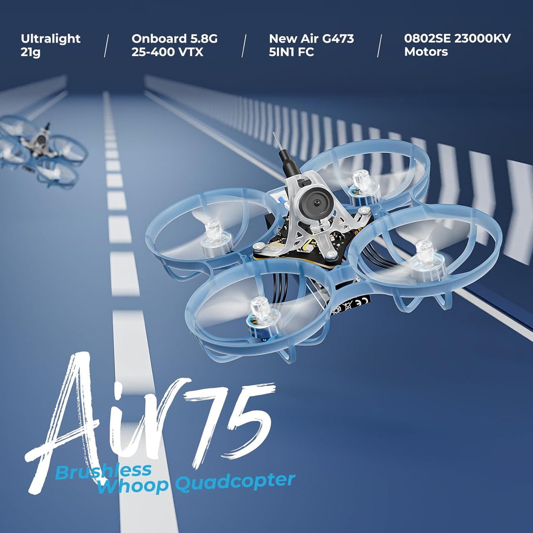 BETAFPV Air75 Brushless Whoop Quadcopter, Ultralight 1S 75 mm Micro Whoop Drone with G473 5-in-1 Air