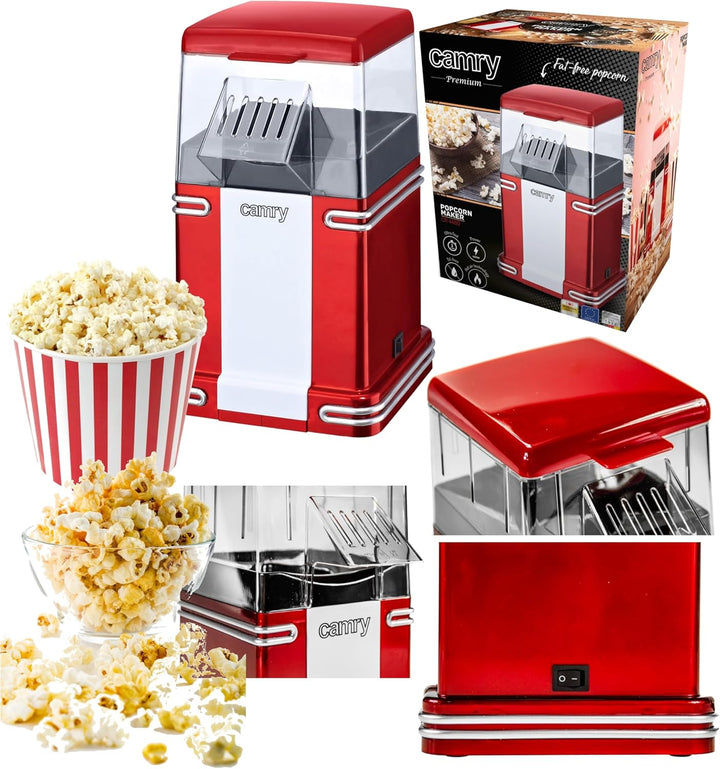 camry Popcorn-Maker, Rot, mehrfarbig,