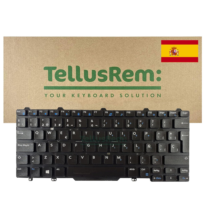 TellusRem ersatztastatur Spanisch Nicht Hintergrundbeleuchtung für Dell Latitude E5450, Latitude E74