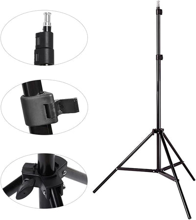 HAKUTATZ® Profi Fotostudio Set Softbox Ringlicht Greenscreen mit Ständer Studioleuchte Set Hintergru