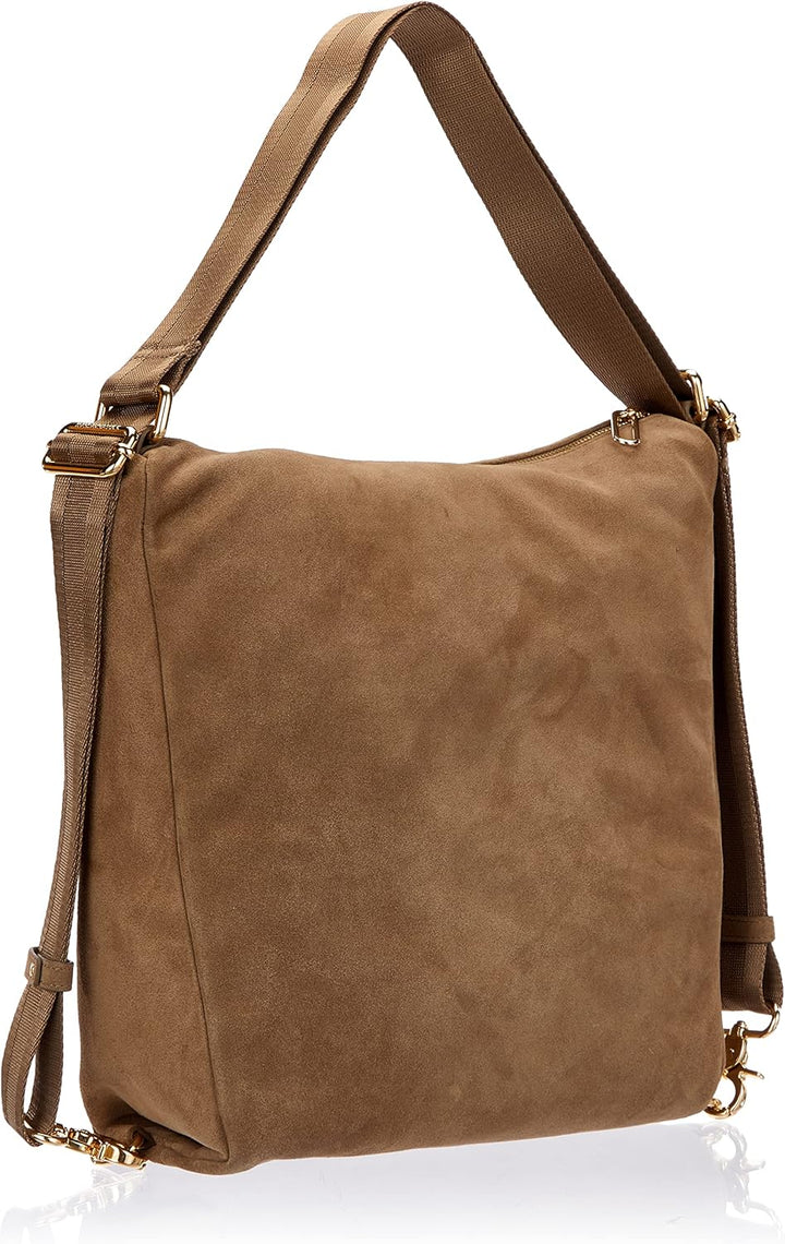 Mandarina Duck Damen Mellow Velvet Schultertasche Taupe, Taupe