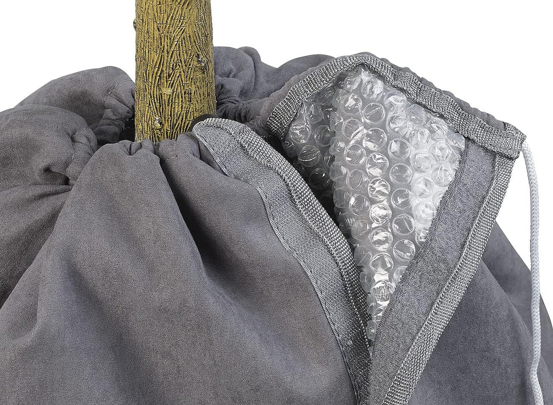 Royal Gardineer Winterschutz Hauben: XL-Thermo-Topfschutz für Pflanzen, 70 x 65 cm, mit Drainage, an