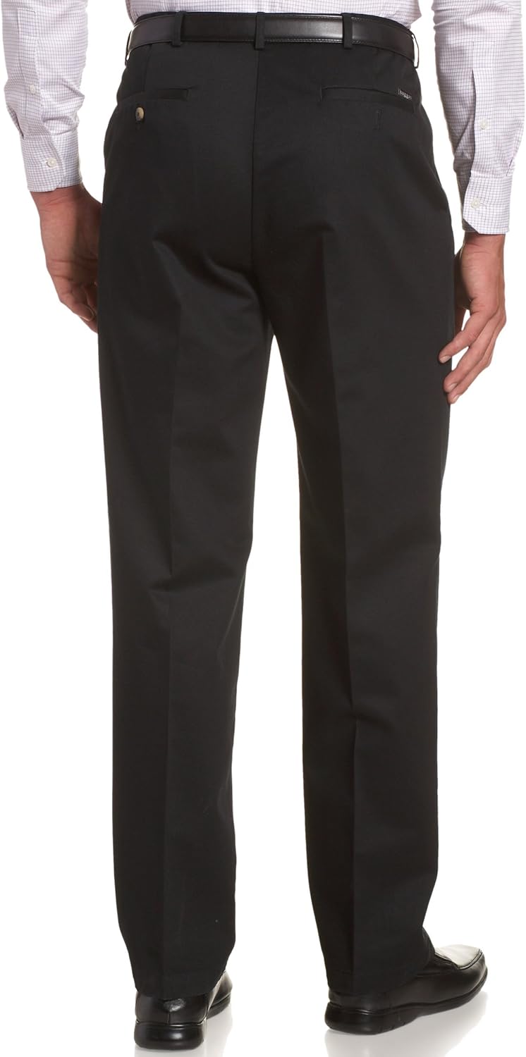 Haggar Herren Work-to-Weekend No-Iron Pleat-Front Pant with Hidden Expandable Waist Hose 32W / 30L S