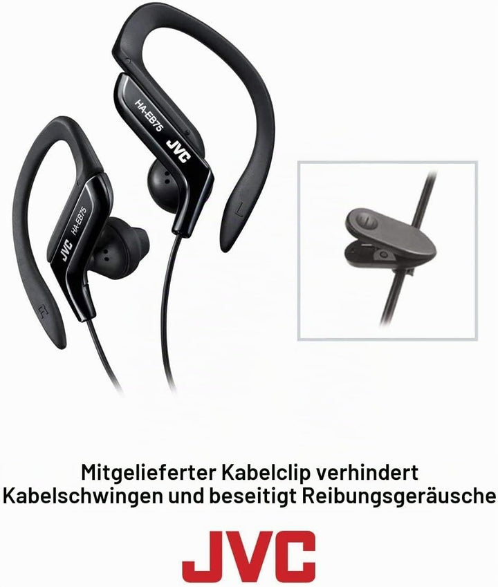 JVC HAEB75R Sportkopfhörer mit Clip, Rot