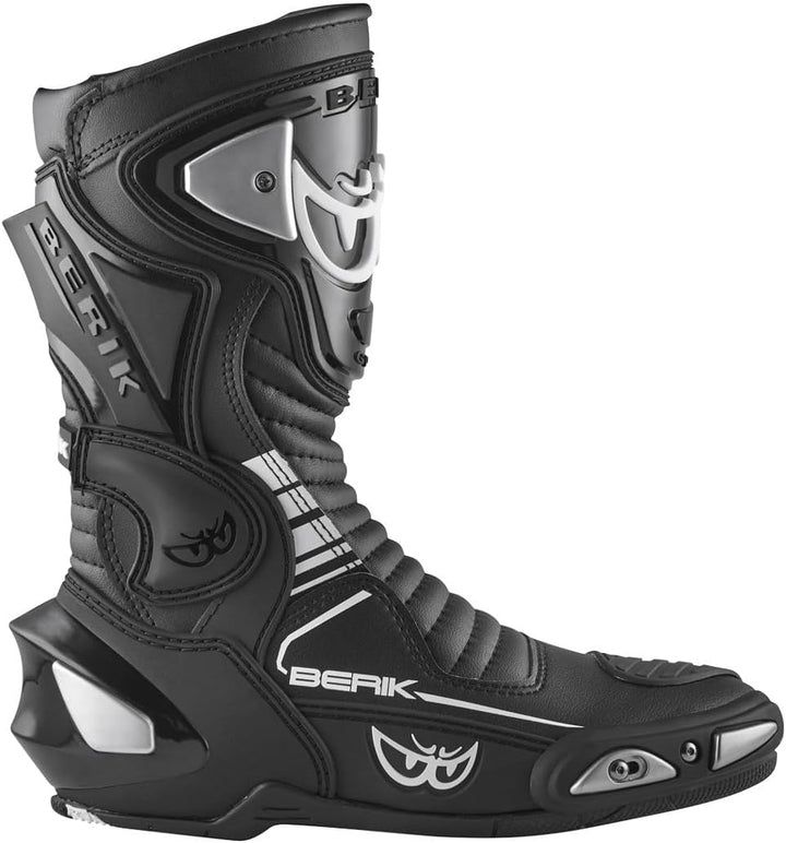 Berik Race-X EVO Motorradstiefel | Sportlicher Fahrkomfort 47 EU Schwarz, 47 EU Schwarz
