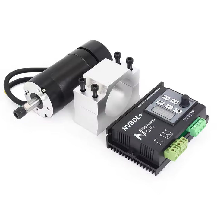 RATTMMOTOR CNC 400W Luftgekühlt Spindel Kit Bürstenloser Spindelmotor ER8 12000U/min 48V + 600W Bürs