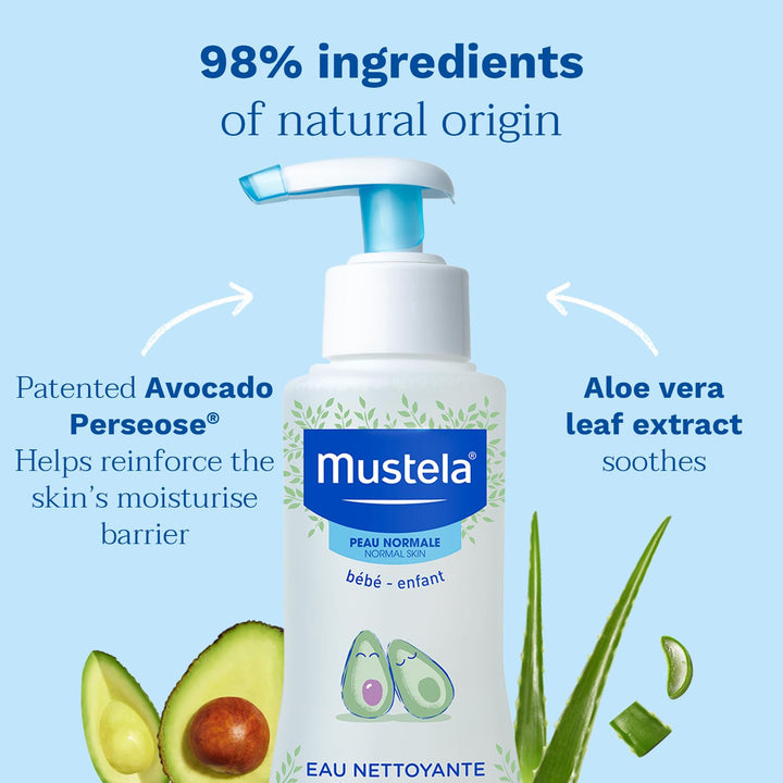 Mustela EAU Nettoyante Sans Riçange 300 Ml Aromático 300 ml (1er Pack), Aromático 300 ml (1er Pack)