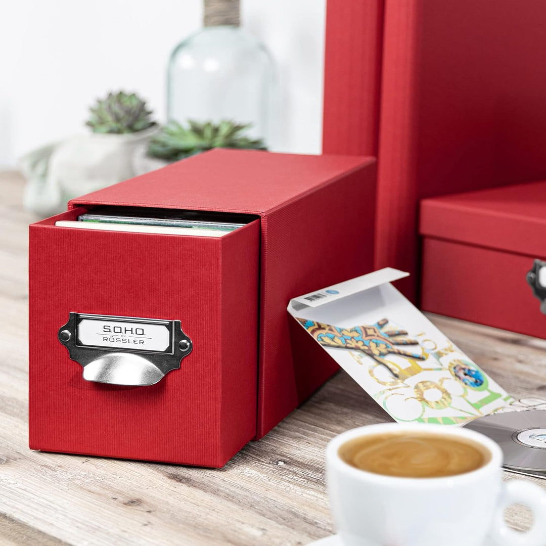 Rössler SOHO CD-Schubladenbox | Schubladen-Aufbewahrungsbox | Organizer mit Schublade | Storage Box