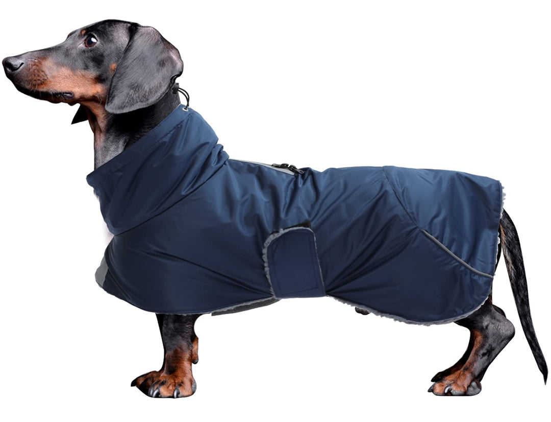 MOREZI Hundejacke ist eine wasserdichte, mit Fleece gefütterte Hundewinterjacke mit verstellbarem Gü