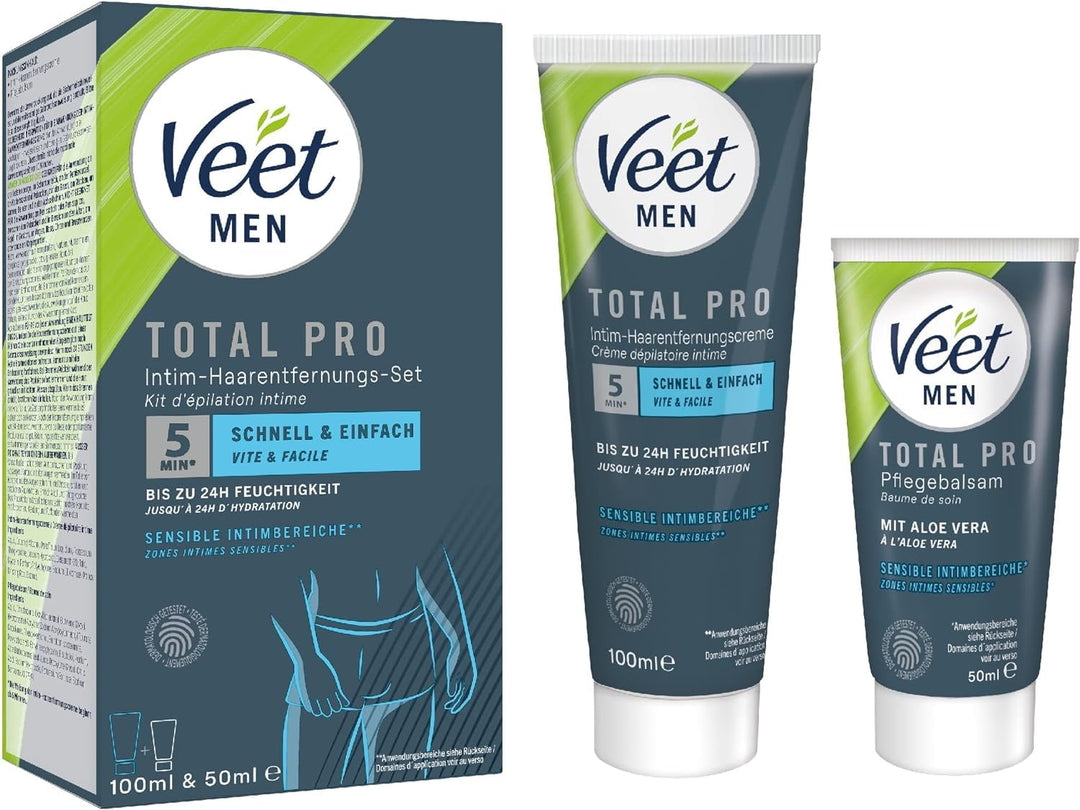 Veet Expert/Men Intim-Haarentferungs-Set für Sie und Ihn - Enthaarungscreme für den Intimbereich - i