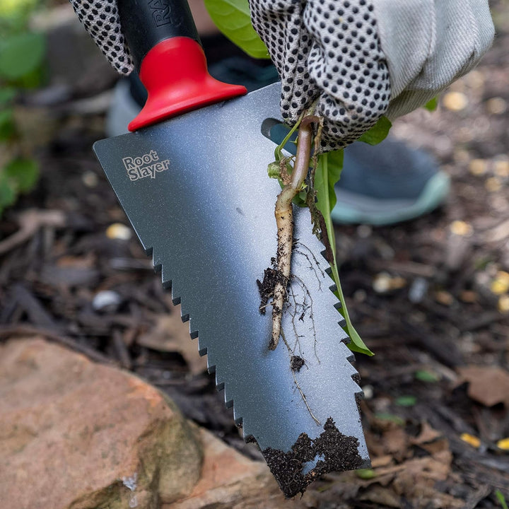 Radius Garden 17011 Root Slayer Carbon Stahl Hand Schaufel und Halfter rot Trowel/Holster, Trowel/Ho