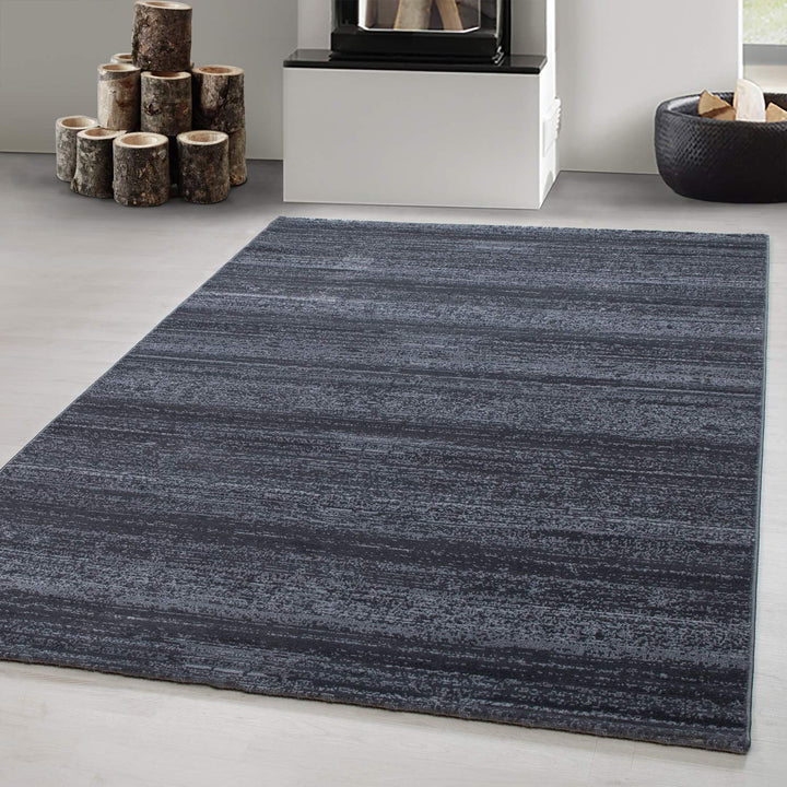 Carpetsale24 Teppich Wohnzimmer Unicolor - Einfarbig Grau Meliert 240 x 340 cm - Kurzflor Teppich Sc