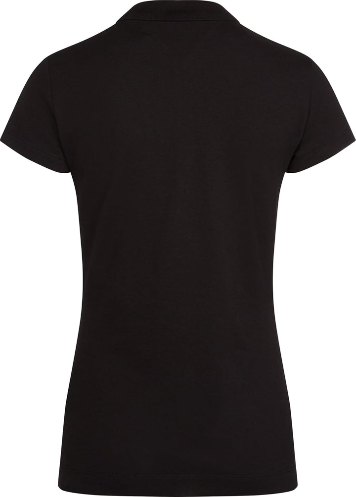 Tommy Hilfiger Damen Poloshirt Kurzarm Heritage Slim Fit XXS Schwarz (Masters Black), XXS Schwarz (M