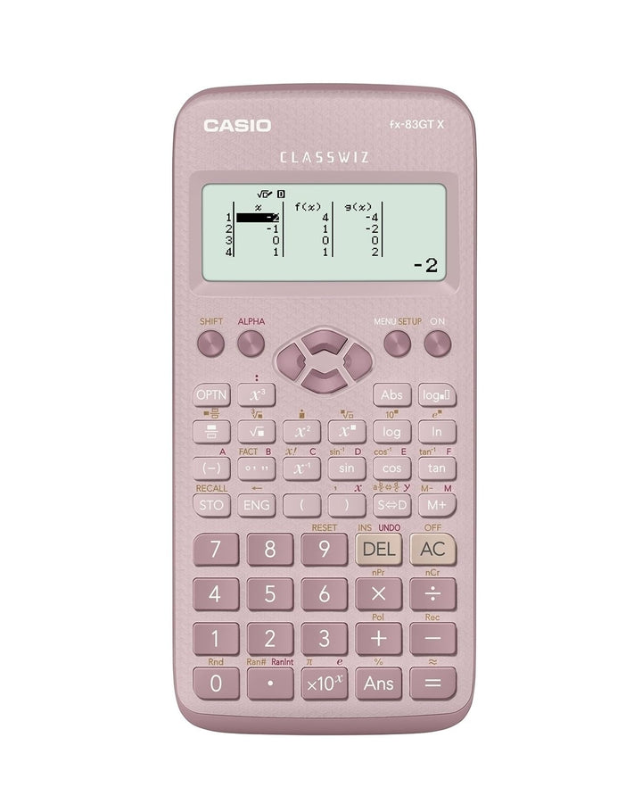 Casio FX-83GTX Wissenschaftlicher Taschenrechner, Rosa Einzelbett Single, Einzelbett Single