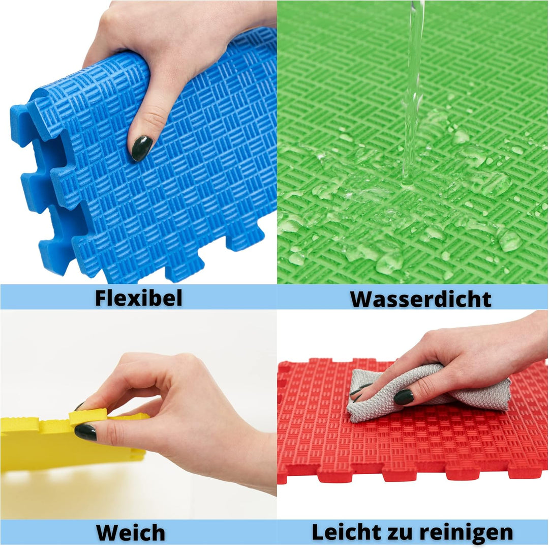 Puzzelmatten für Babys und Kinder - Spielmatte Puzzlematte Baby - 25 Eva TLG (30x30x1cm) Schaumstoff