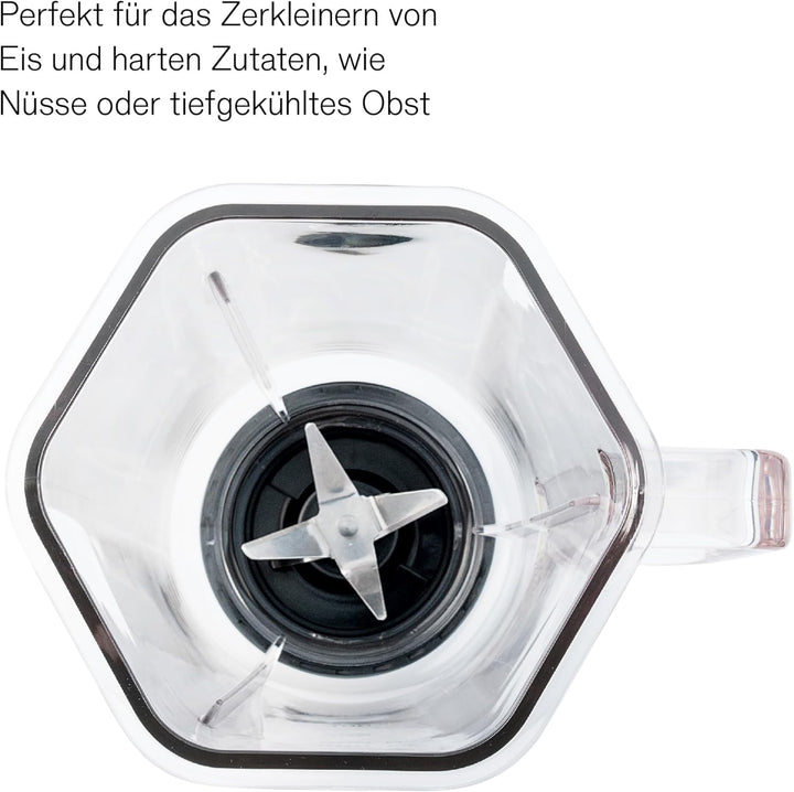 Wilfa Standmixer ACTIVLIFE I Smoothiemaker I BPA-frei I 6-Klingen-Edelstahlmesser I 0,8l Mixbehälter