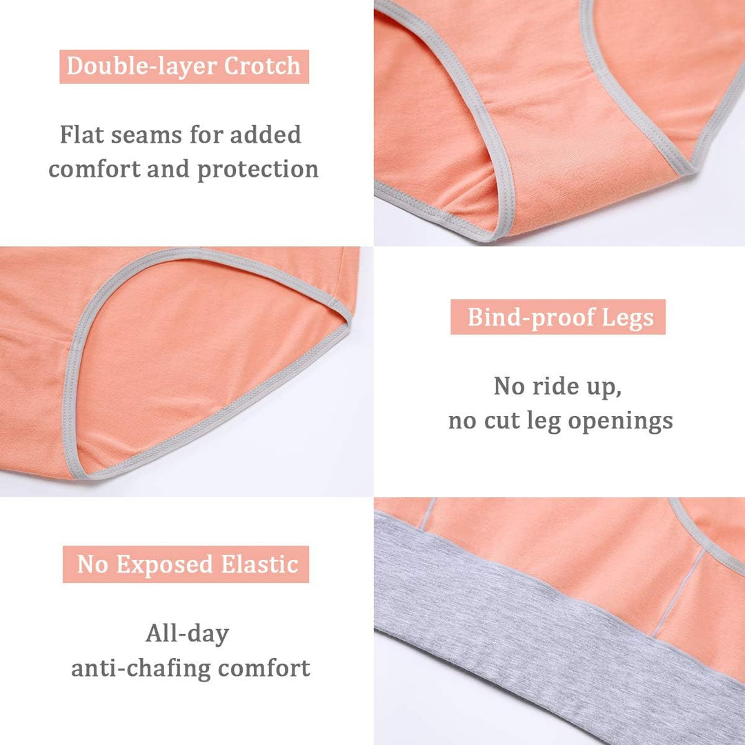 wirarpa Unterhosen Damen Hohe Taille Baumwolle Unterwäsche Taillenslip Frauen Slips Mehrpack L Mehrf