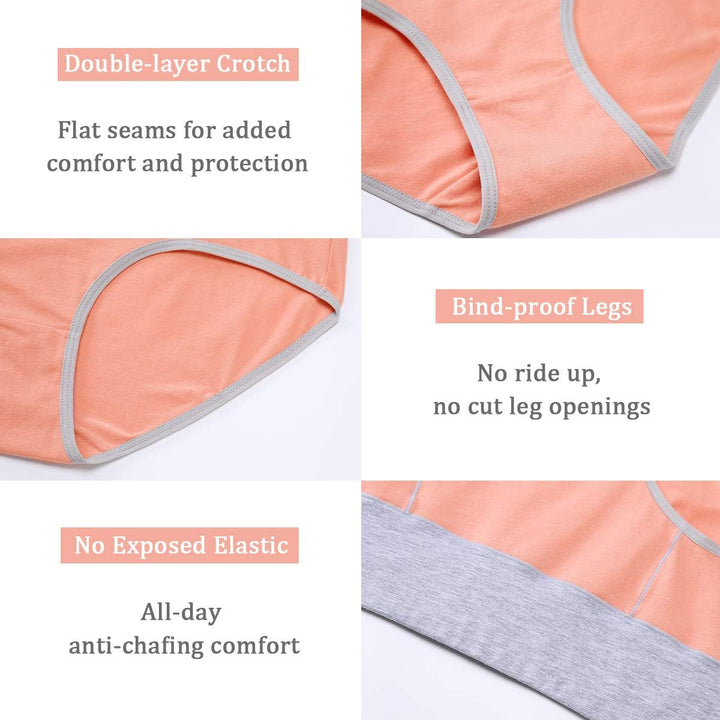 wirarpa Unterhosen Damen Hohe Taille Baumwolle Unterwäsche Taillenslip Frauen Slips Mehrpack L Mehrf