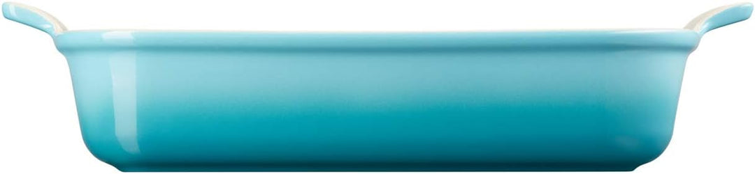Le Creuset Rechteckige Auflaufform Tradition aus Steinzeug, 32 cm, 2.31 kg, Karibik, 71102321700001