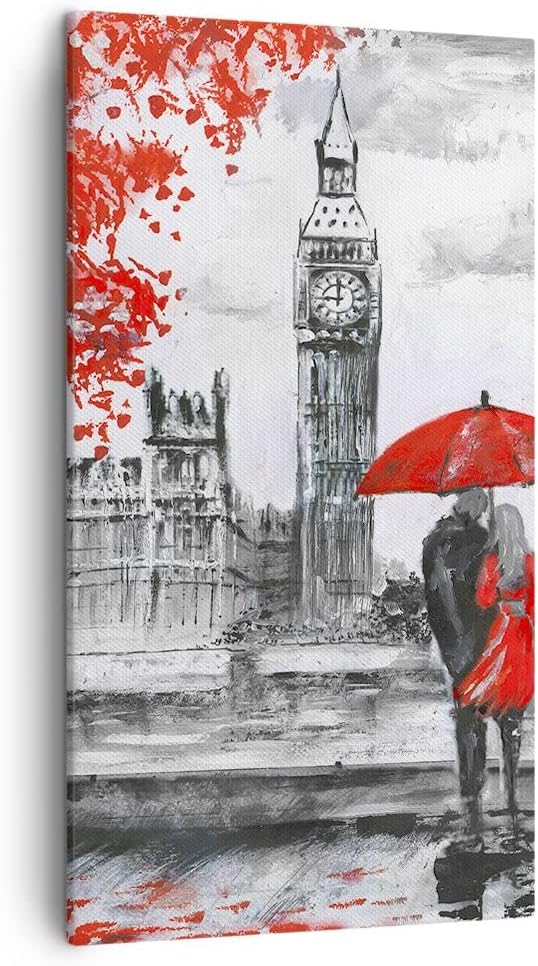 Bilder auf Leinwand London Architektur big ben Leinwandbild mit Rahmen 45x80cm Wandbilder Dekoration