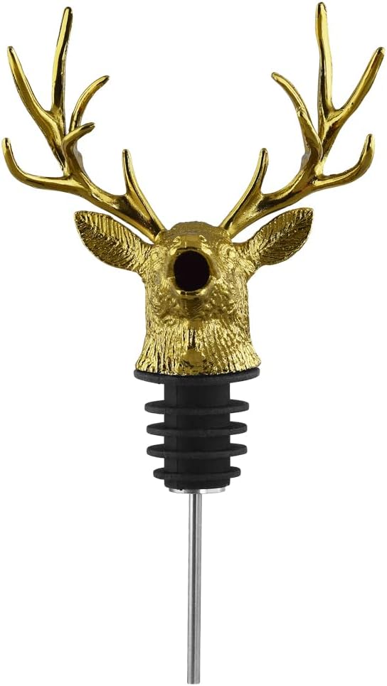 Original Jägermeister ® Ausgiesser Ausschenker Schnapsausgiesser, Dosierer, Metall, mit Hirschgeweih