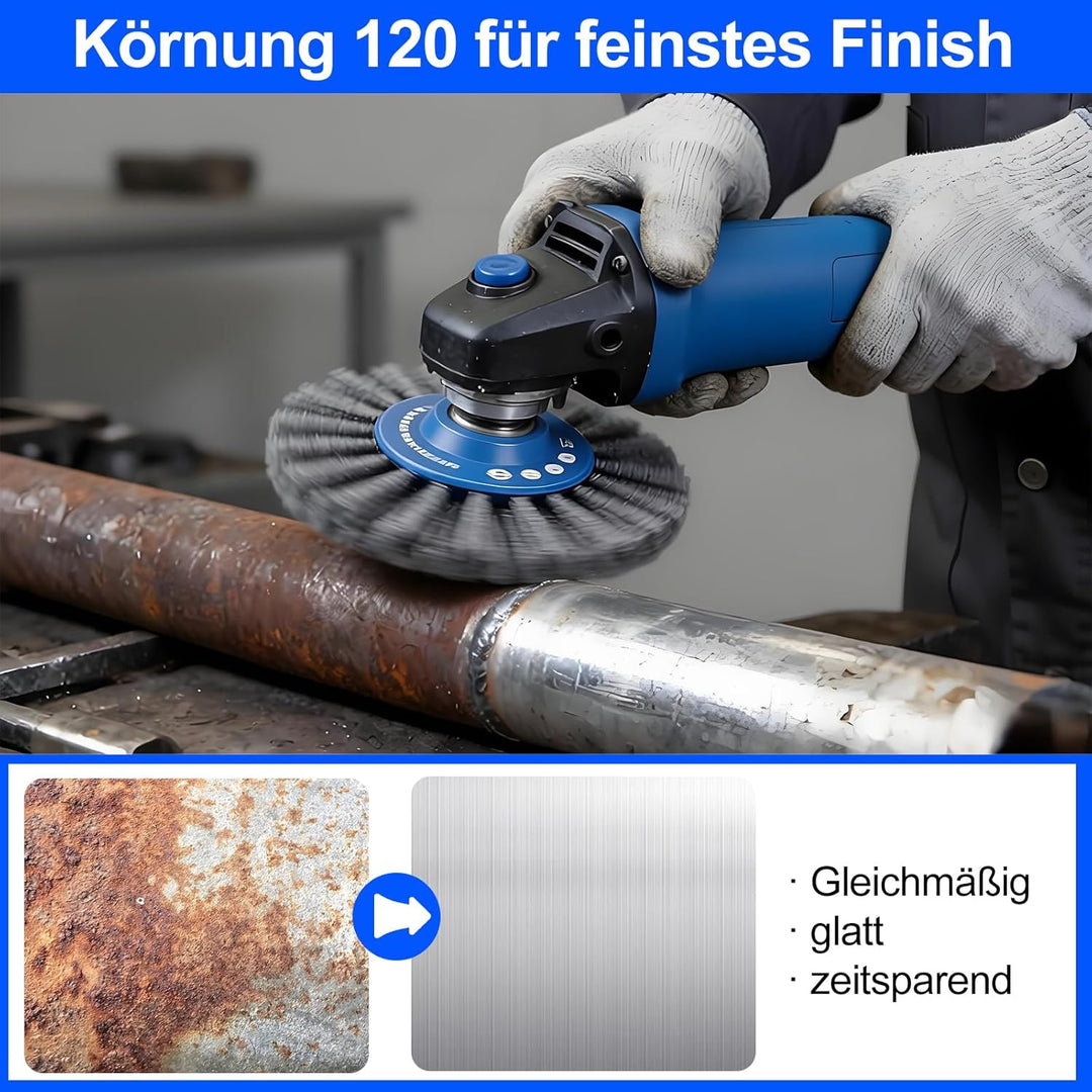 Raheem M14 Nylonbürste Ø150mm für Winkelschleifer und Bürstenschleifer, Rundbürste Strukturierbürste
