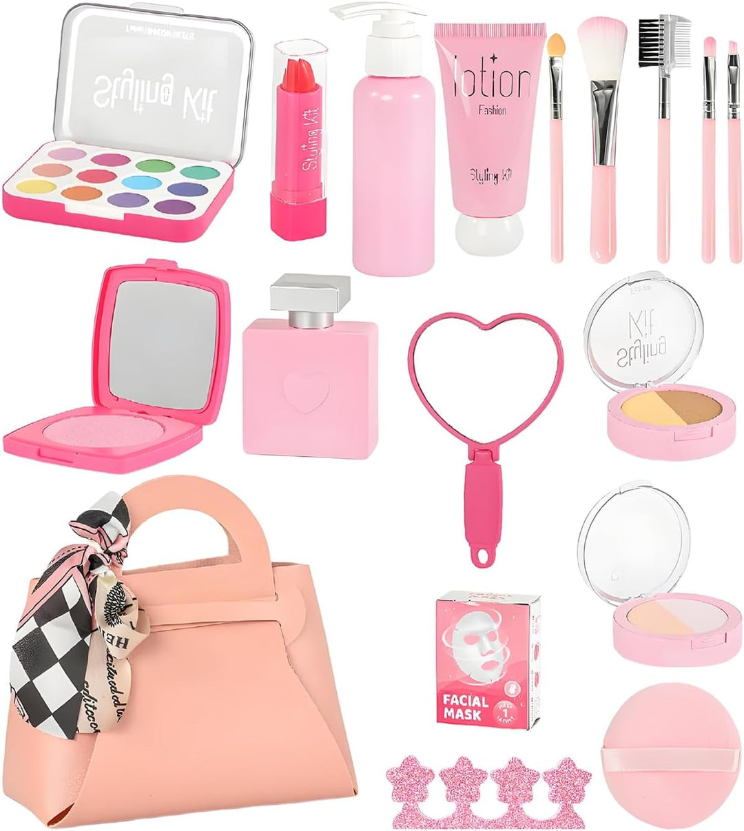 Fake Makeup Set Lustiges realistisches Spielzeug-Set inklusive Pinsel | Spielzeug-Make-up-Set für Ki