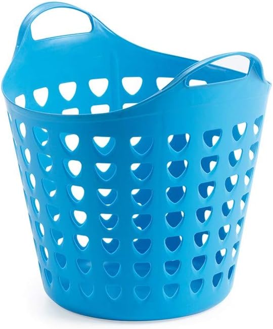 2er Flexibler Aufbewahrungskorb für Spielzeug, Wäsche, u.v.m. in Pink/Blau mit Belüftungslöchern. 35