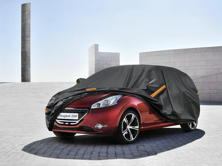 Kayme Autoplane Wasserdicht Atmungsaktiv für Peugeot 208 (2012-2025), 7 Schichten Vollgarage Autoabd