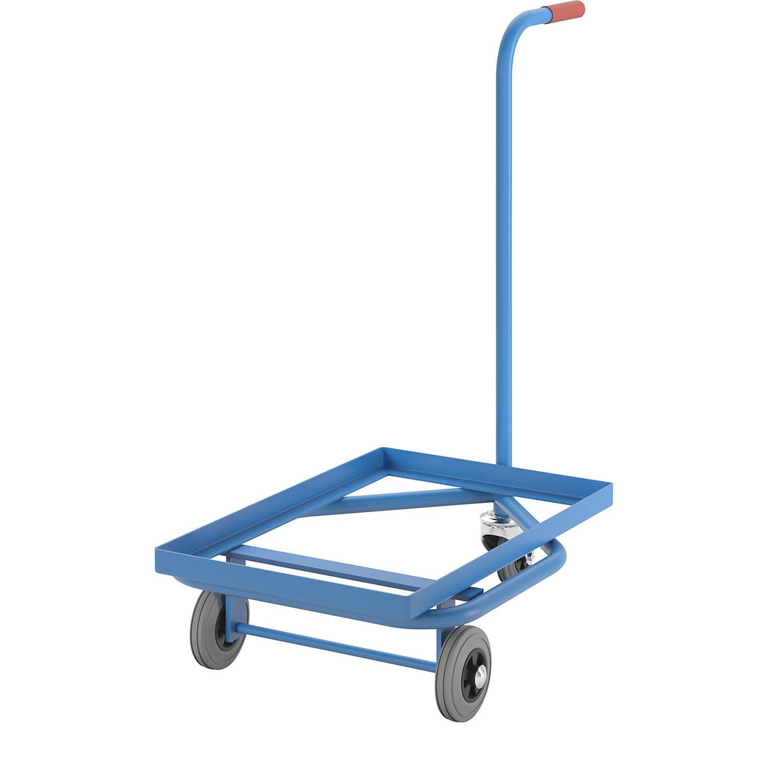 eurokraft pro | Griffroller | Tragfähigkeit 100 kg, Ladefläche mit aufgeschweisstem Winkelstahlrahme
