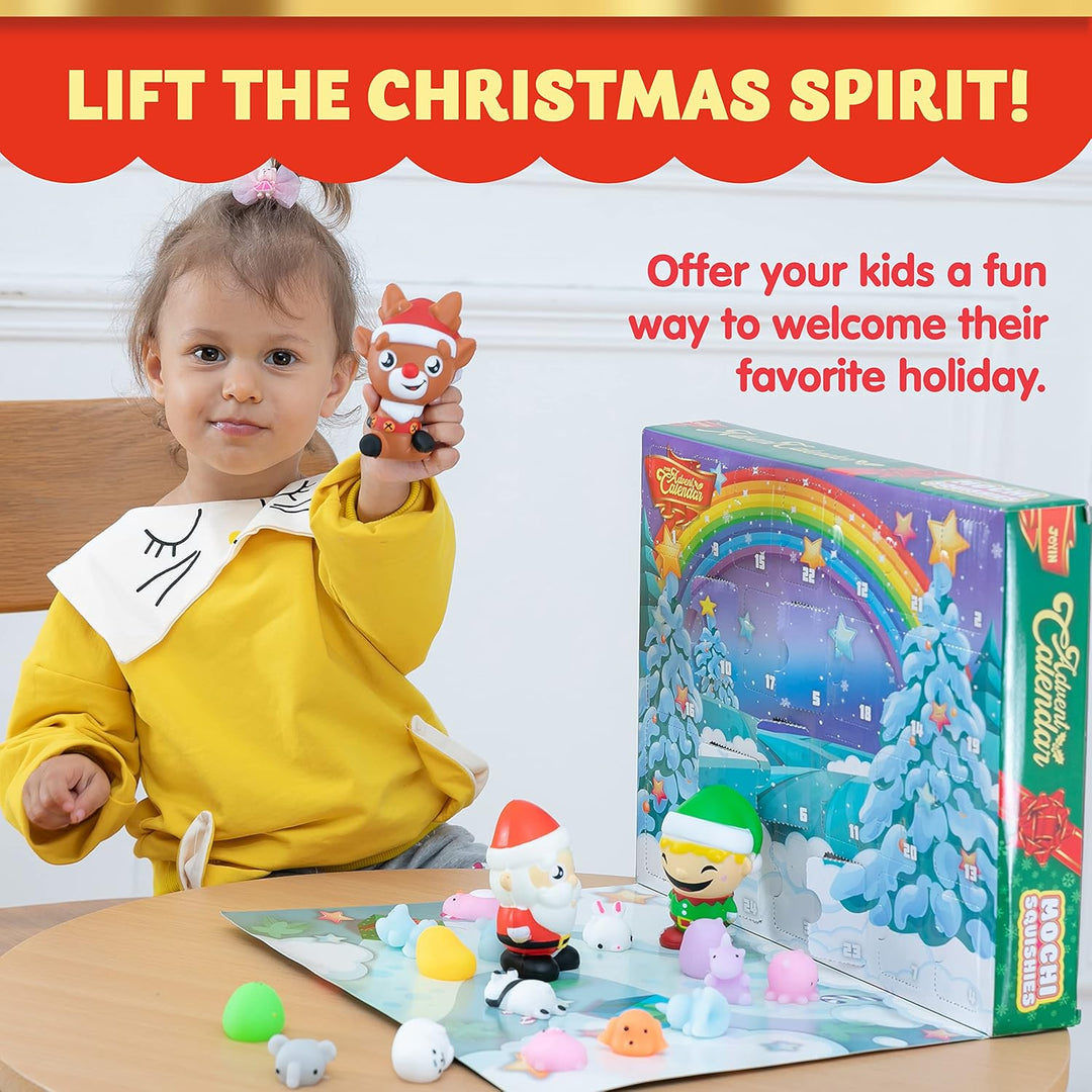 JOYIN Adventskalender 2023 Kinder Weihnachten 24 Tage Countdown Weihnachtskalender Mit Mochi Tier Sq