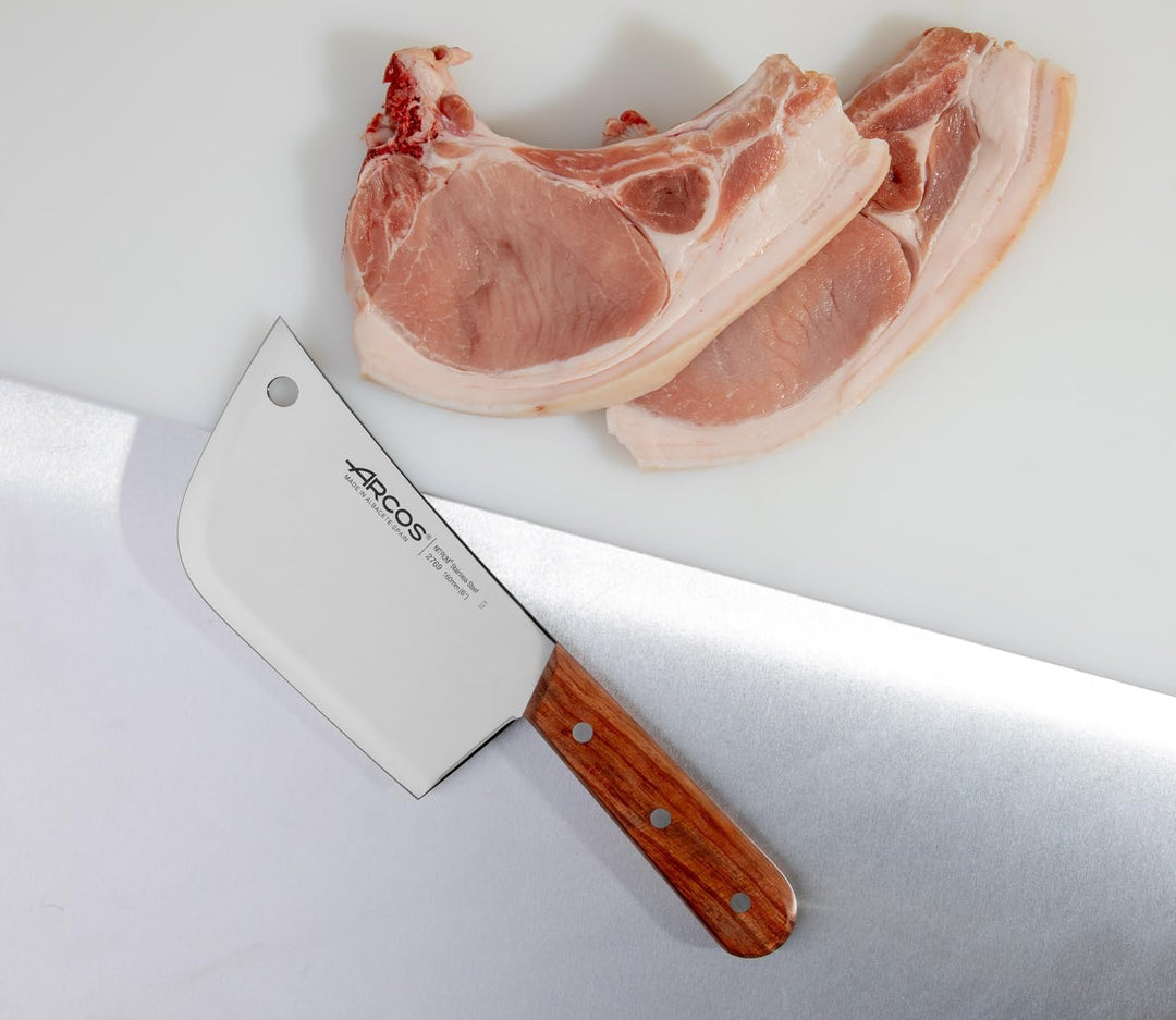 Arcos Serie Atlantico - Hackmesser - Klinge Nitrum Edelstahl 160 mm 310 gr - HandGriff Jatoba Holz F