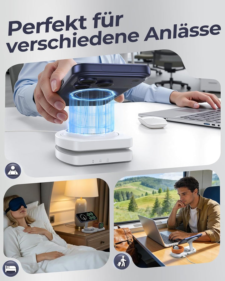Induktive Ladestation für Apple, MagSafe-kompatible iPhone ladegerät für iPhone 17 Air/16/15/14/13/1
