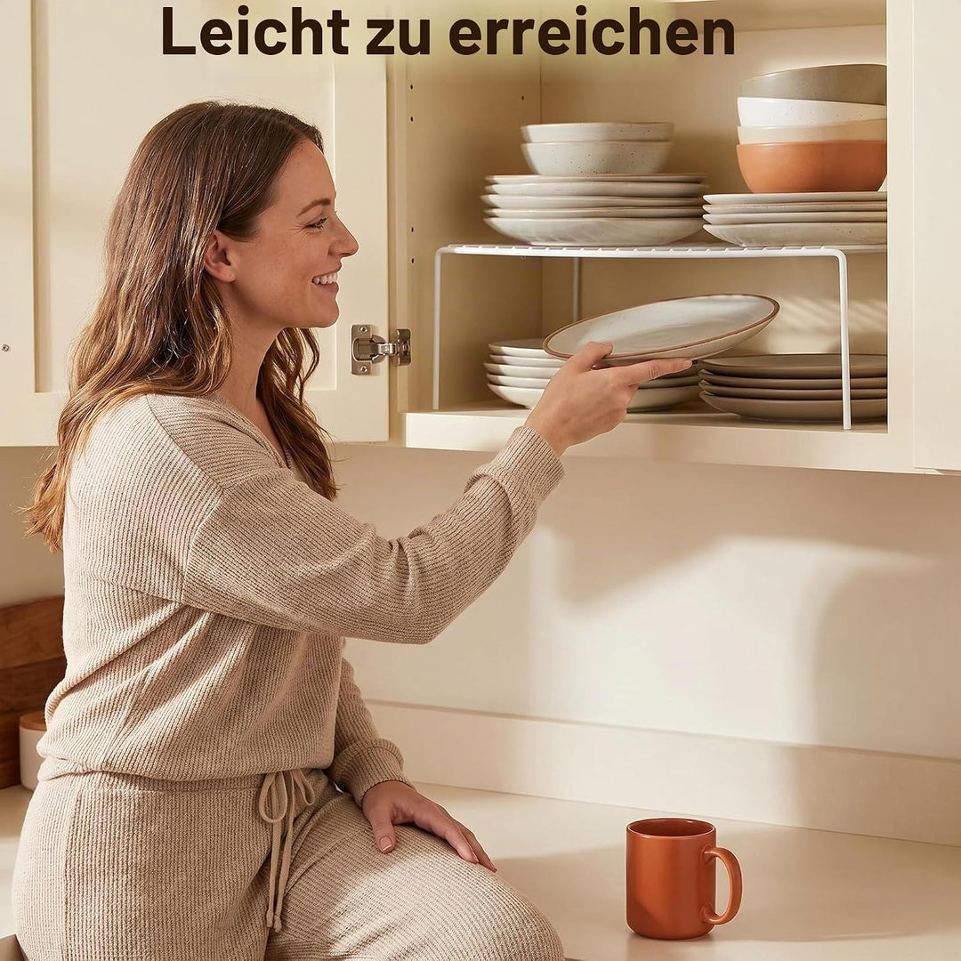 IPEGTOP 6 Stück grosser Gefrierschrank-Regal, rostfreier Edelstahl, Küchenorganizer, platzsparend, f