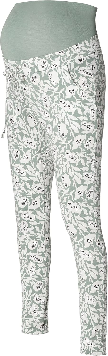 Noppies Damen Pants Kingston The Belly All Over Print Hose S Lily Pad, S Lily Pad